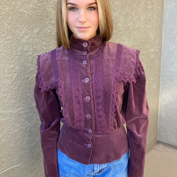 Gunnies San Francisco Jackets & Blazers - Vintage Gunnies San Francisco Women’s Velvet Jacket Size Small